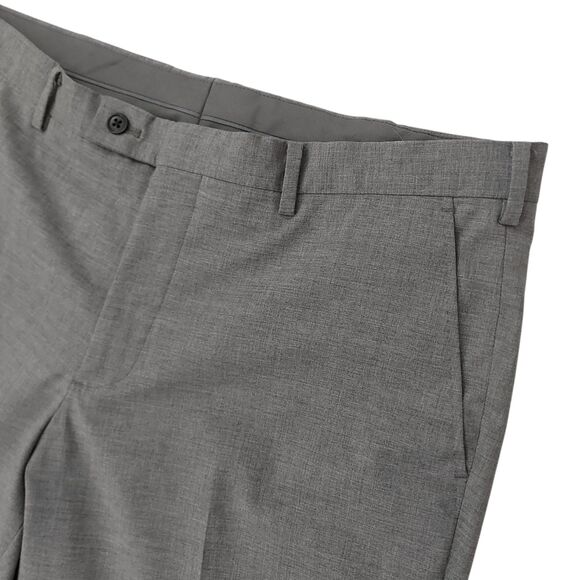 Uniqlo Pants Mens 36x31 Gray Premium Wool Flat Front Straight Leg Super 110's - Picture 4 of 11
